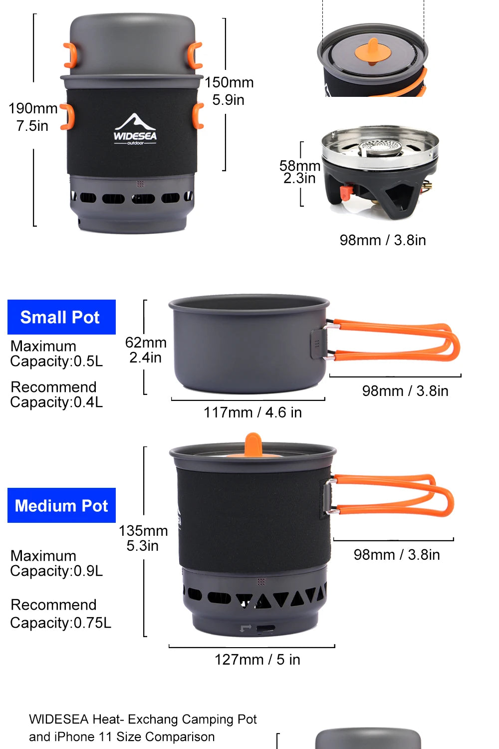 Camping Cooking System with Heat Exchanger
