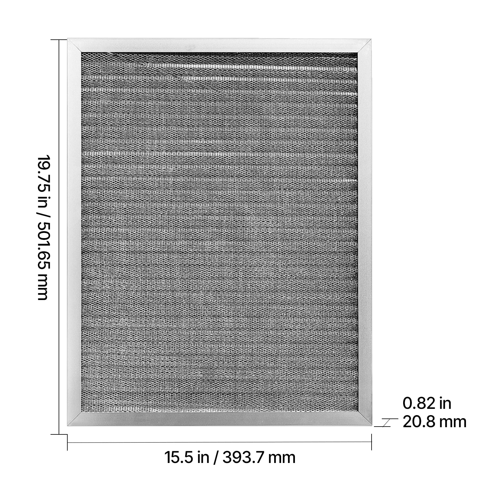 SucceBuy Electrostatic Air Filter Washable & Reusable Aluminum AC/HVAC Furnace Filter MERV 8 Long Lifetime Home or Office