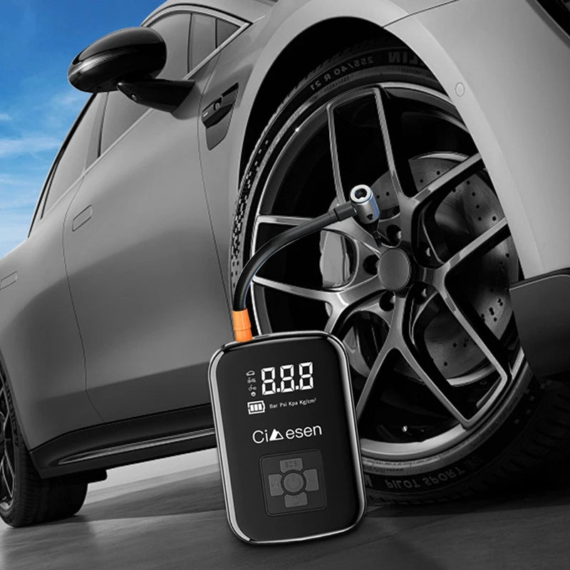 Prenosná bezdrôtová pumpa na pneumatiky 150PSI pre auto a bicykel