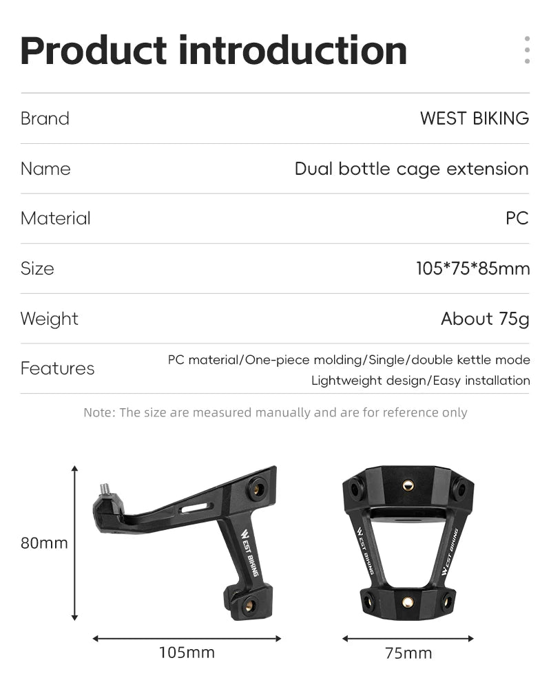 WEST BIKING Adapter za montažu nosača bočice na sedlo