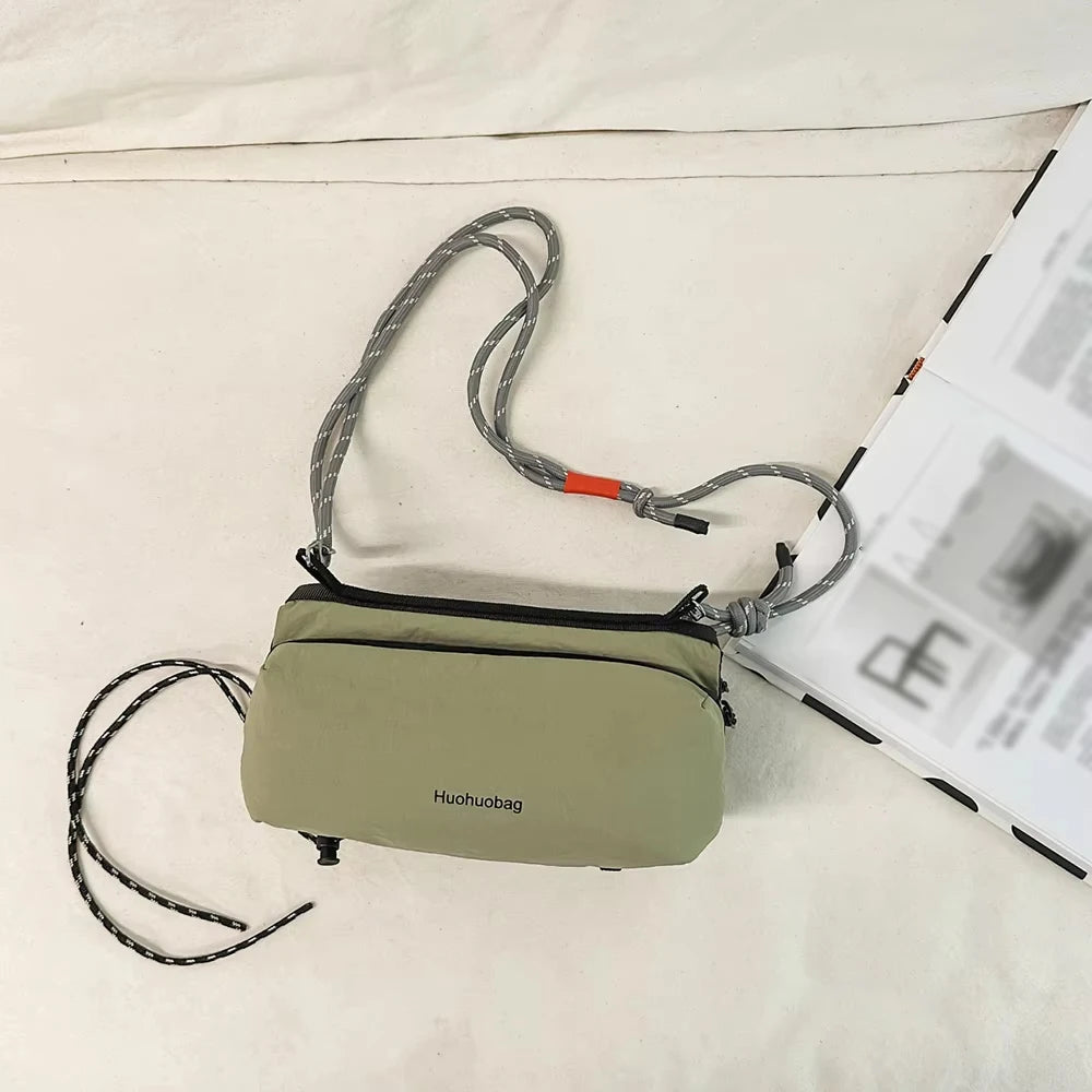 Nylon Crossbody Water Bottle Bag, Lightweight Shoulder Sling