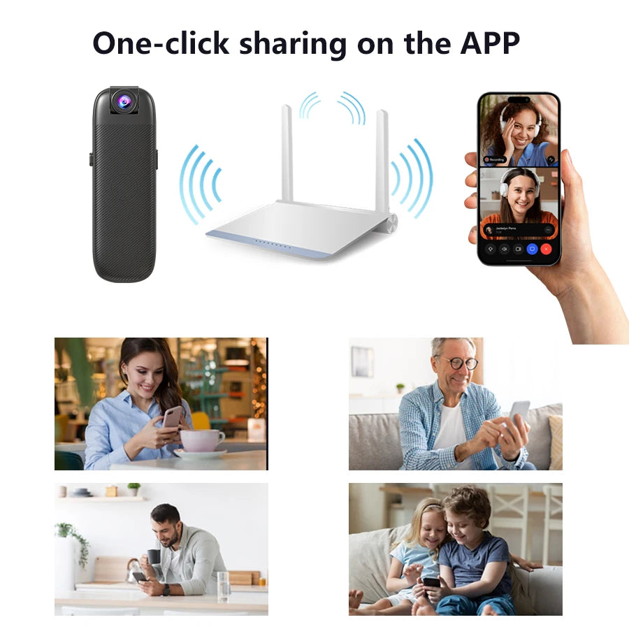 Mini WiFi Security Camera 1080P with Night Vision & Alerts