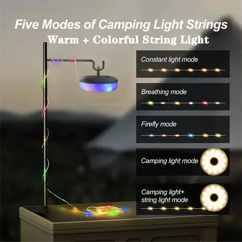 10 m LED svetelný pás na kempovanie a vytvorenie atmosféry