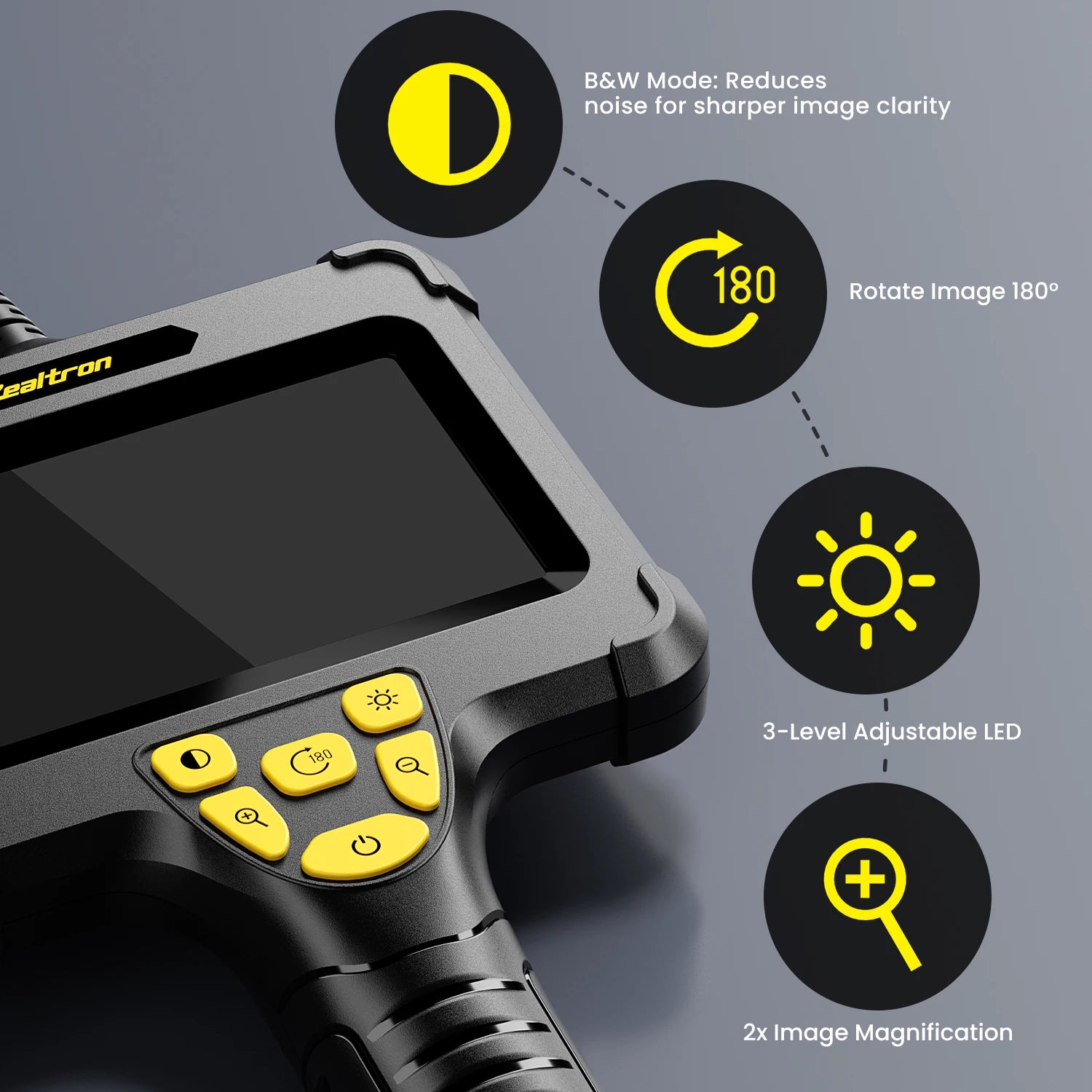 4.3" Industrial Inspection Borescope with 8mm Waterproof Probe
