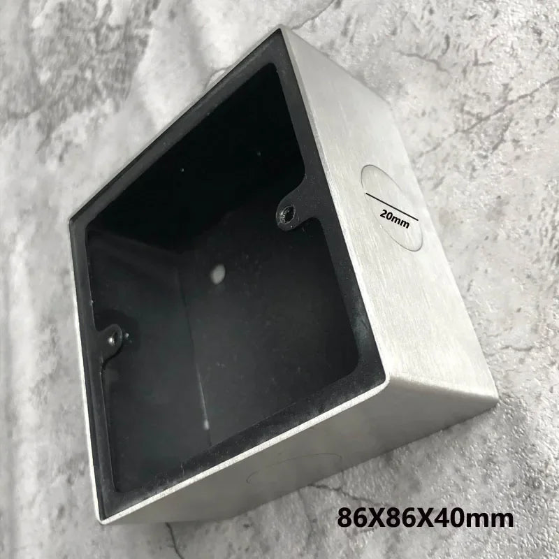 Interruptores de pared, enchufes y accesorios de acero cepillado