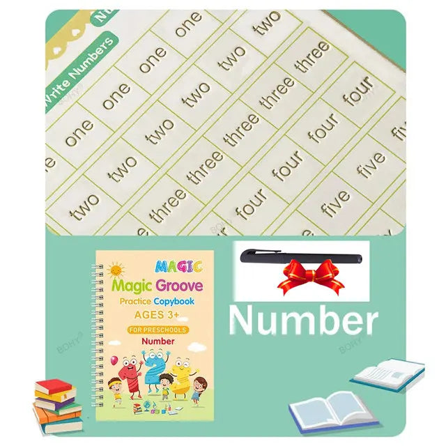 Grooved Handwriting Practice Books, Language Options