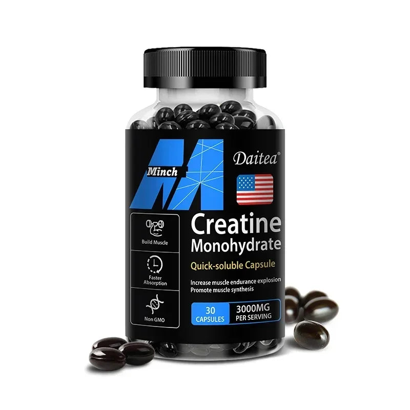 Creatine Monohydrate Supplement Capsules