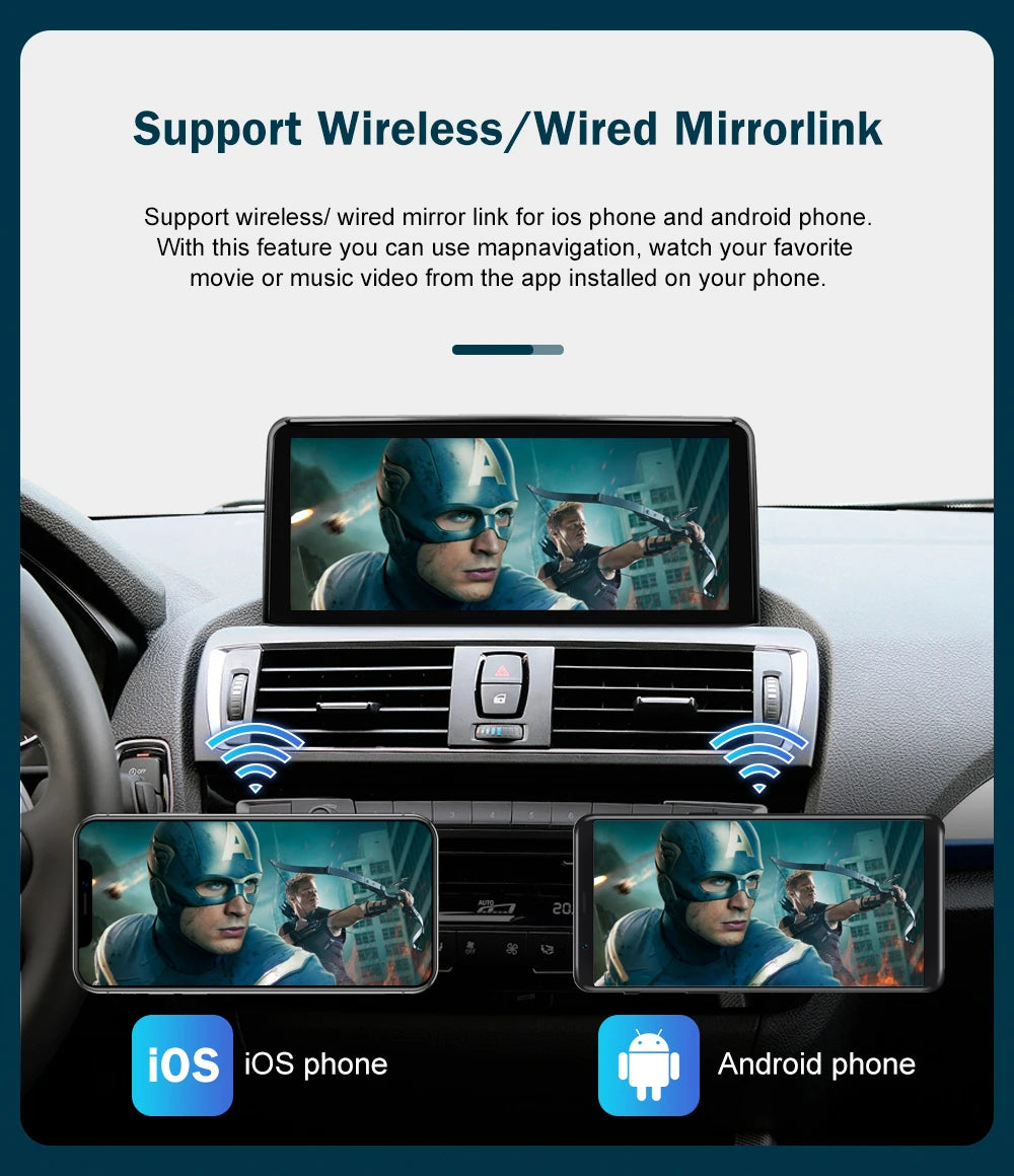 Wireless CarPlay Display for BMW 1–4 Series