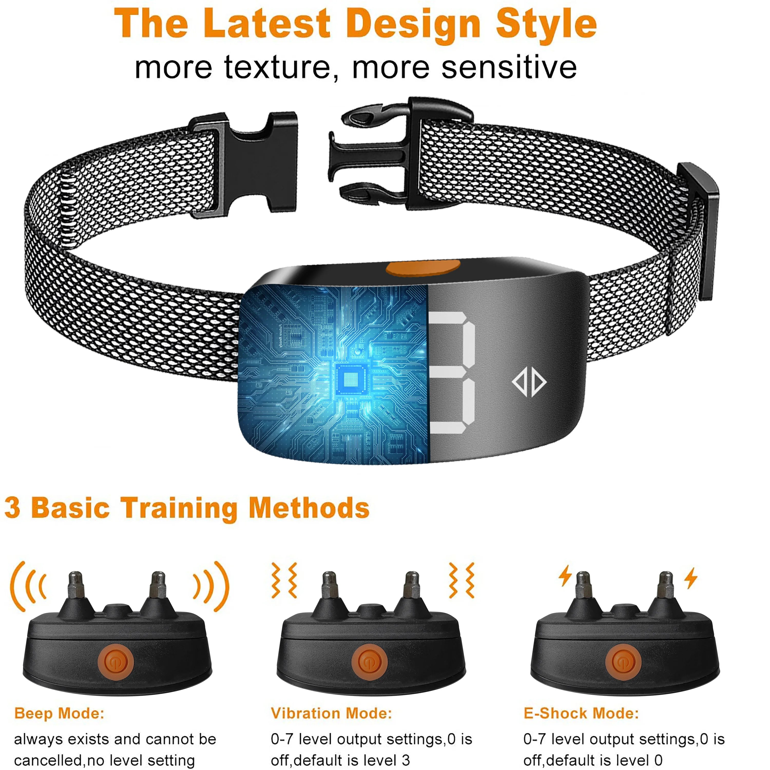 Smart Dog Bark Collar with 8 Sensitivity Levels Rechargeable