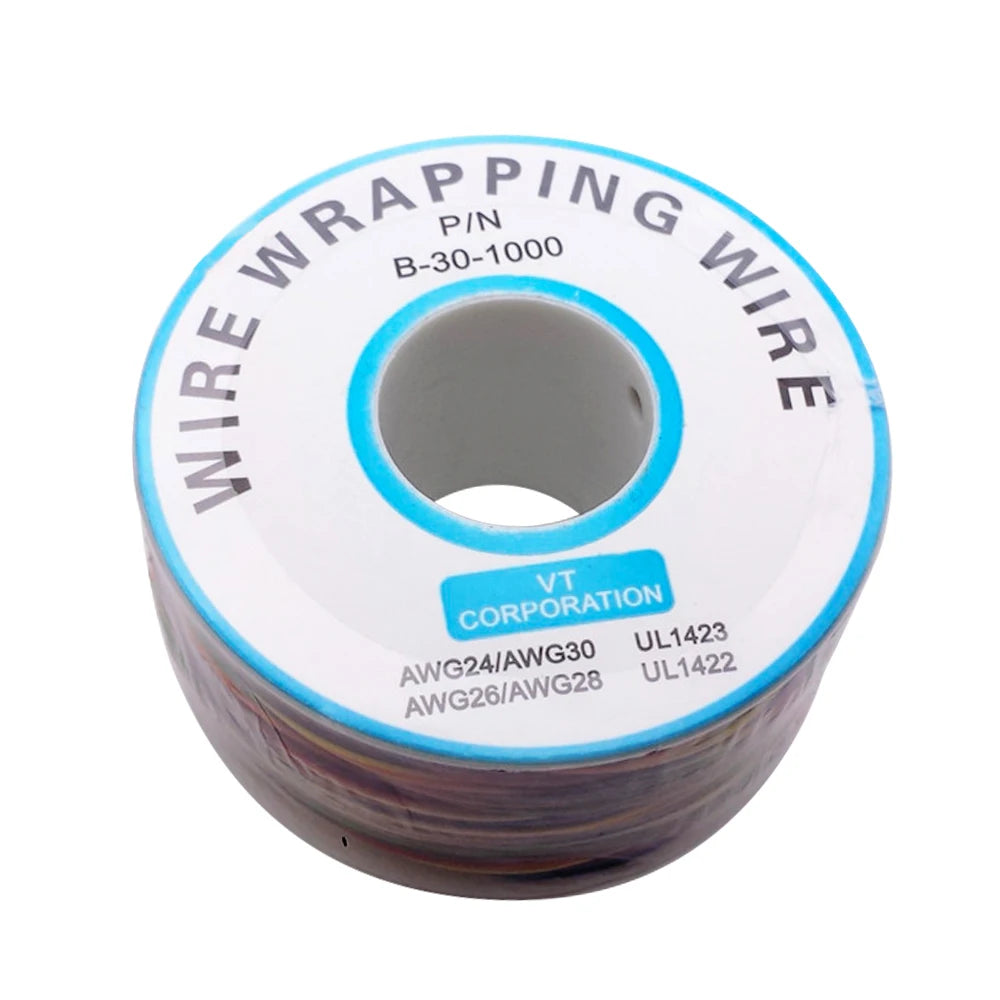 Värikoodattu hyppylanka, 30 AWG, 250 m:n rulla