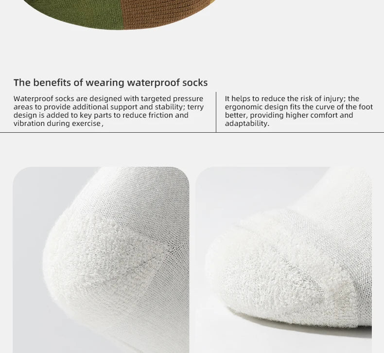 Waterproof Knee-High Hiking Socks for Outdoor, Snow, and Cycling