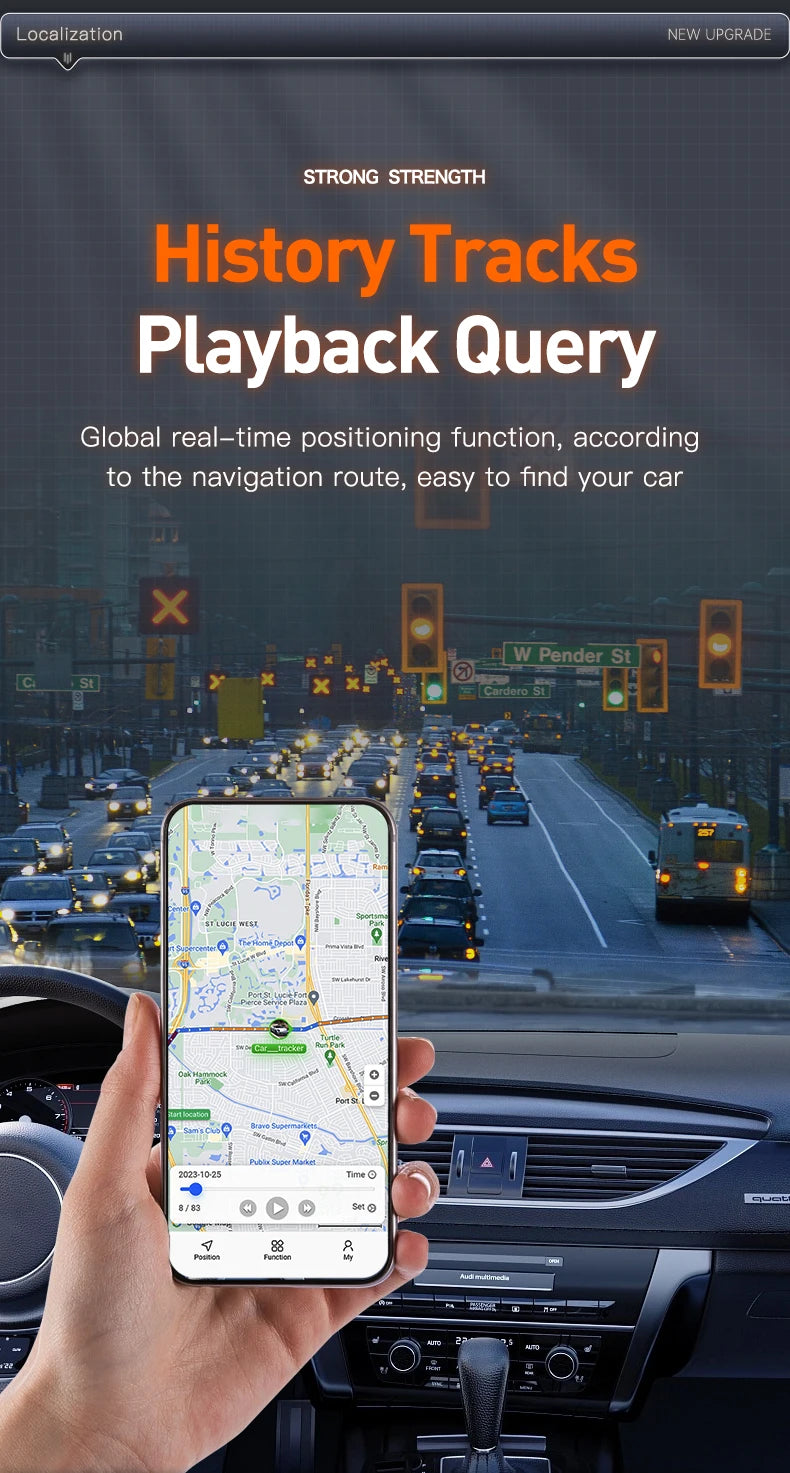 4G GPS Car Locator 20000mAh/10000mAh/6000mAh GPS Car Tracker Vibration Anti-Theft Geo-fence Alarm with Free APP