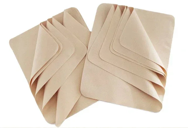 Ten Pottery Rim-Smoothing Cloths, 145 × 175 mm