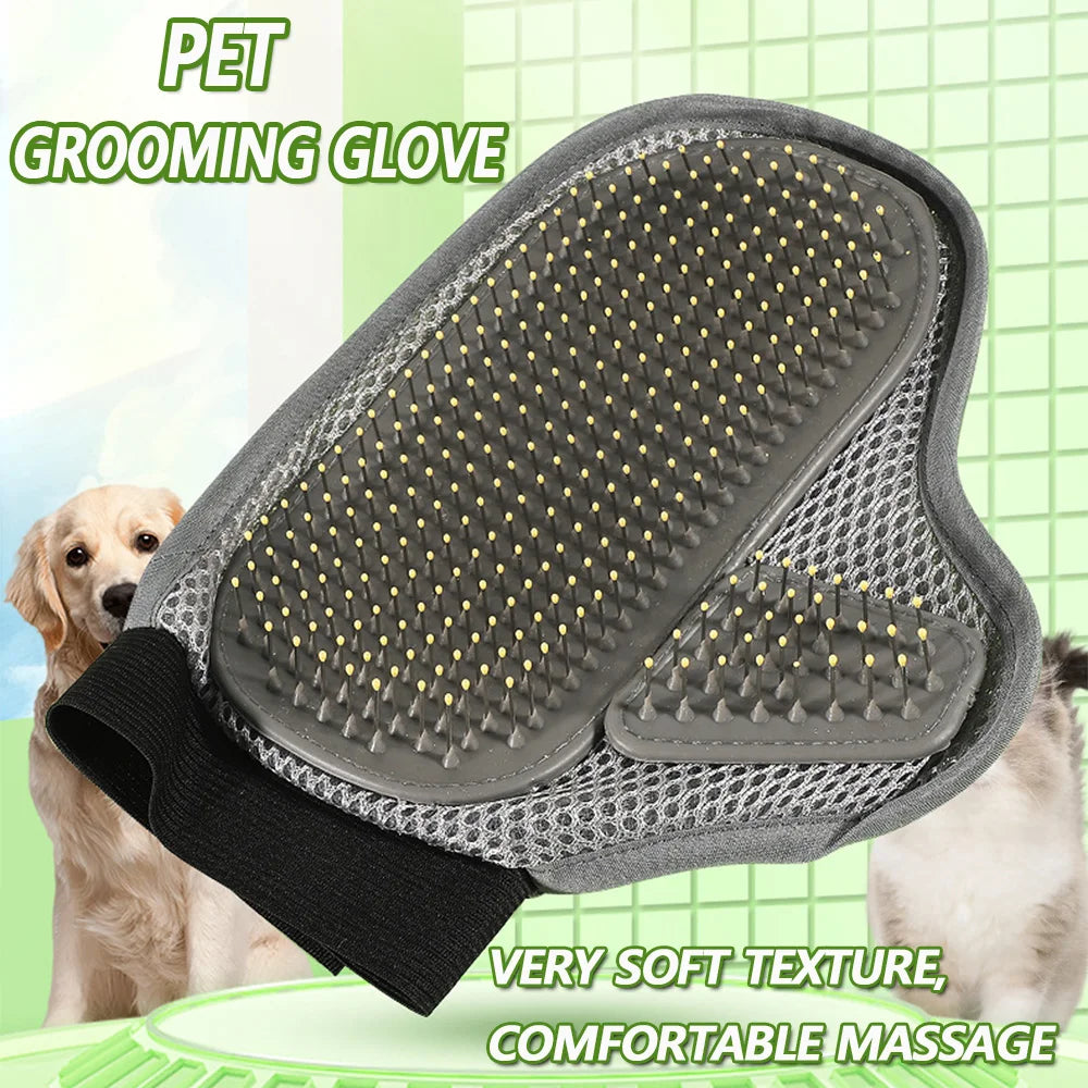 Pet Grooming Glove with Textured Contact Surface