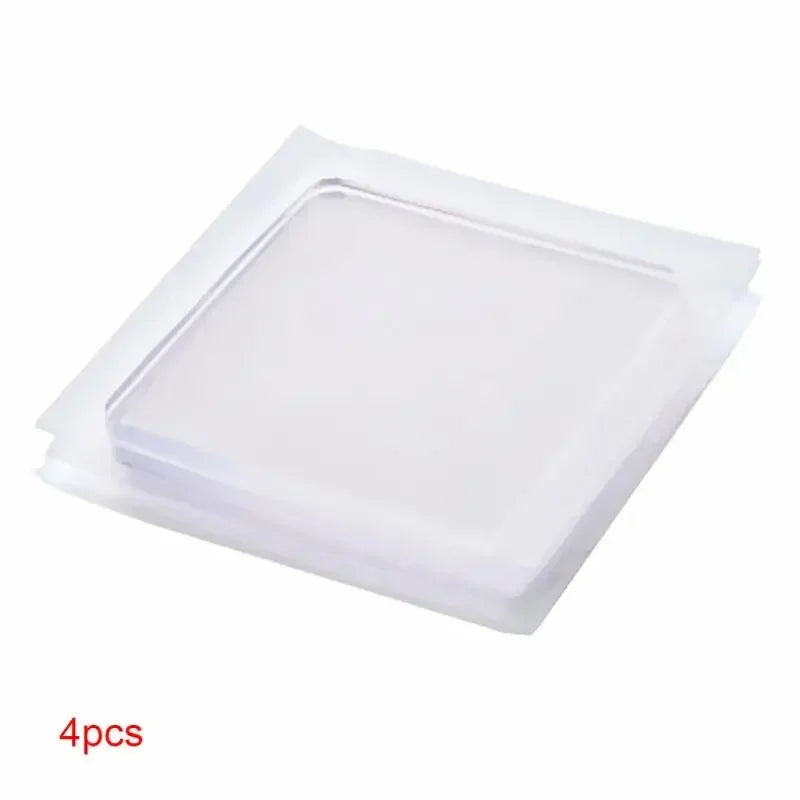 4pcs Anti Vibration Non-Slip Mat Washing Machine Silicone Pad Multifuncational Transparent Place Mats Home Bathroom Portable 