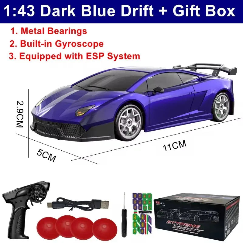 1/64 High‑Speed Drift RC Car 4WD Mini Racing Model