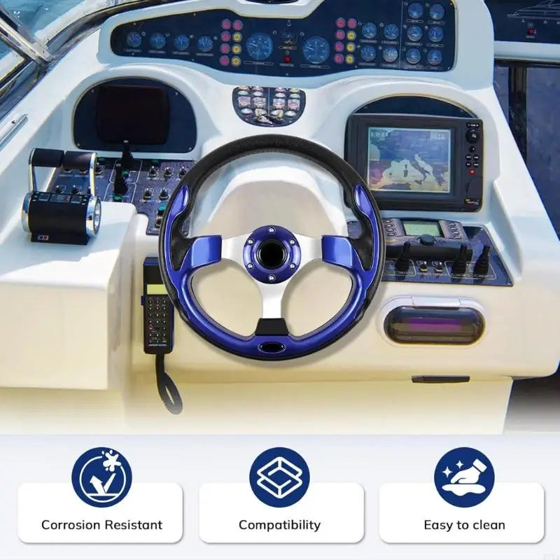 13-Inch PU Steering Wheel with Carbon Fiber Texture Grip