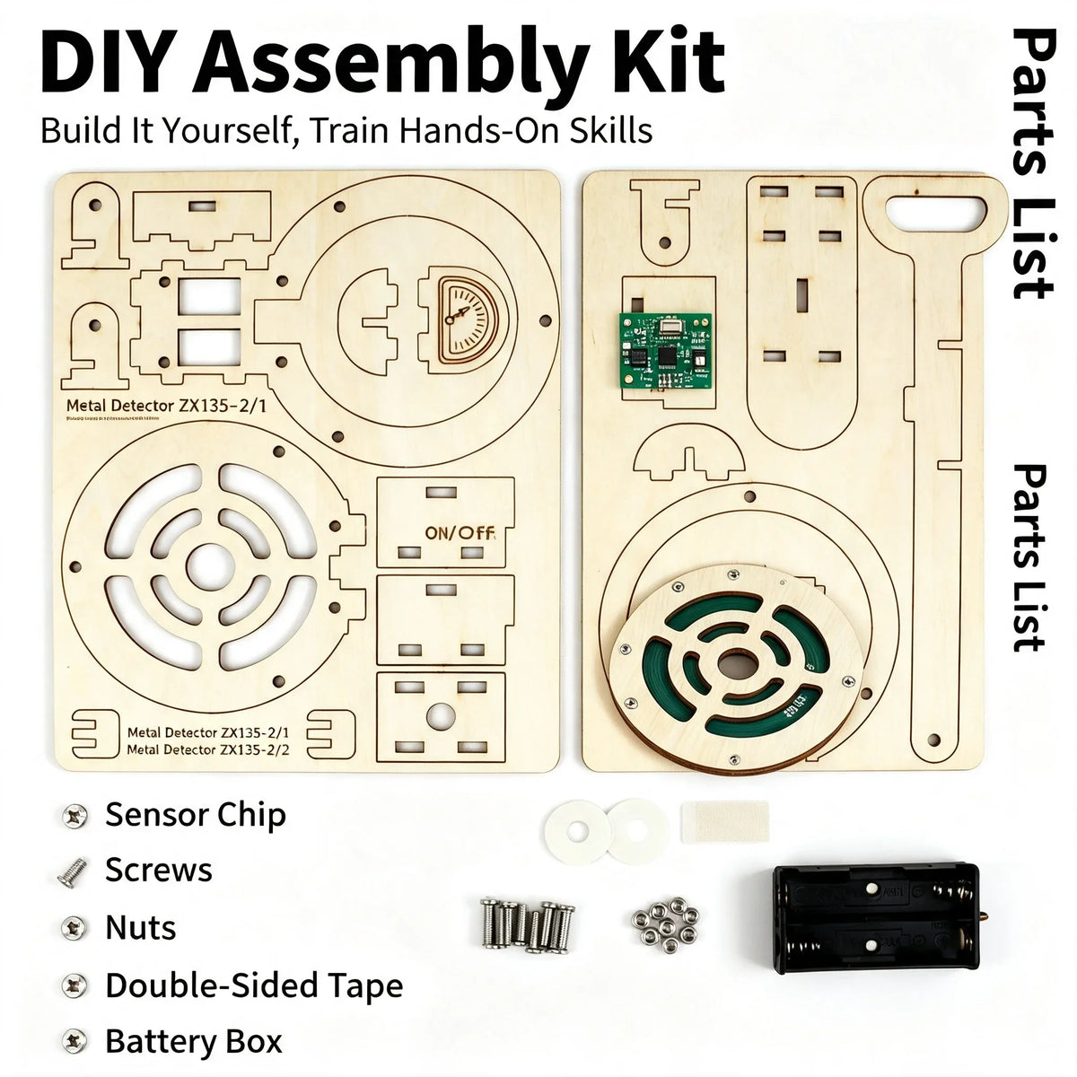 DIY Wooden Metal-Detector Science Kit