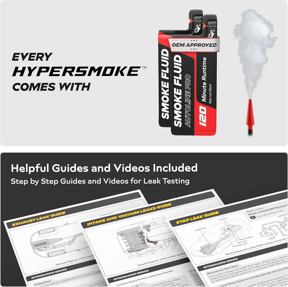 S11 AutoLine Pro HyperSmoke™ automobilska dimna mašina EVAP vakuumski tester curenja – prilagodljiv tlak –