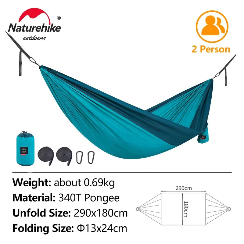 Ultralight 2 Person Camping Hammock with 200kg Load Capacity