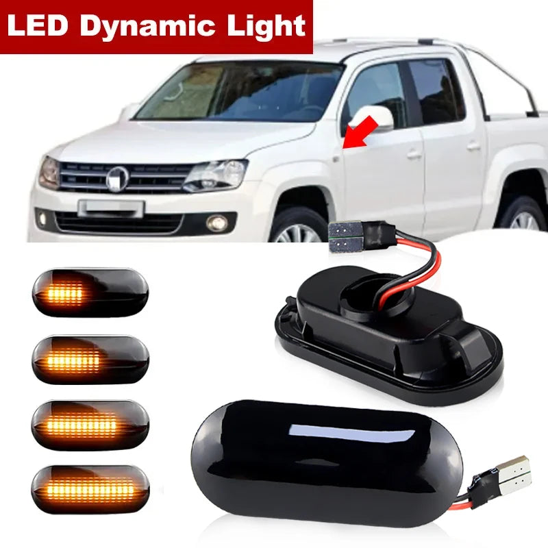 Dynamic LED Side Marker Light Amber Turn Signal Replacement