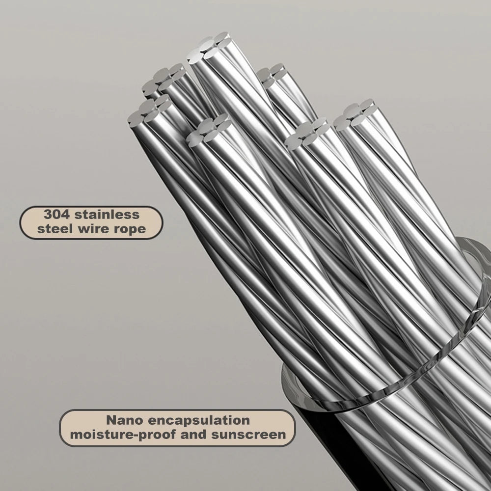 Retractable Clothesline Stainless Seel Pull-Out Clothes-Drying Machine Rope Space-Saving Clothes Drying Rack For Household 