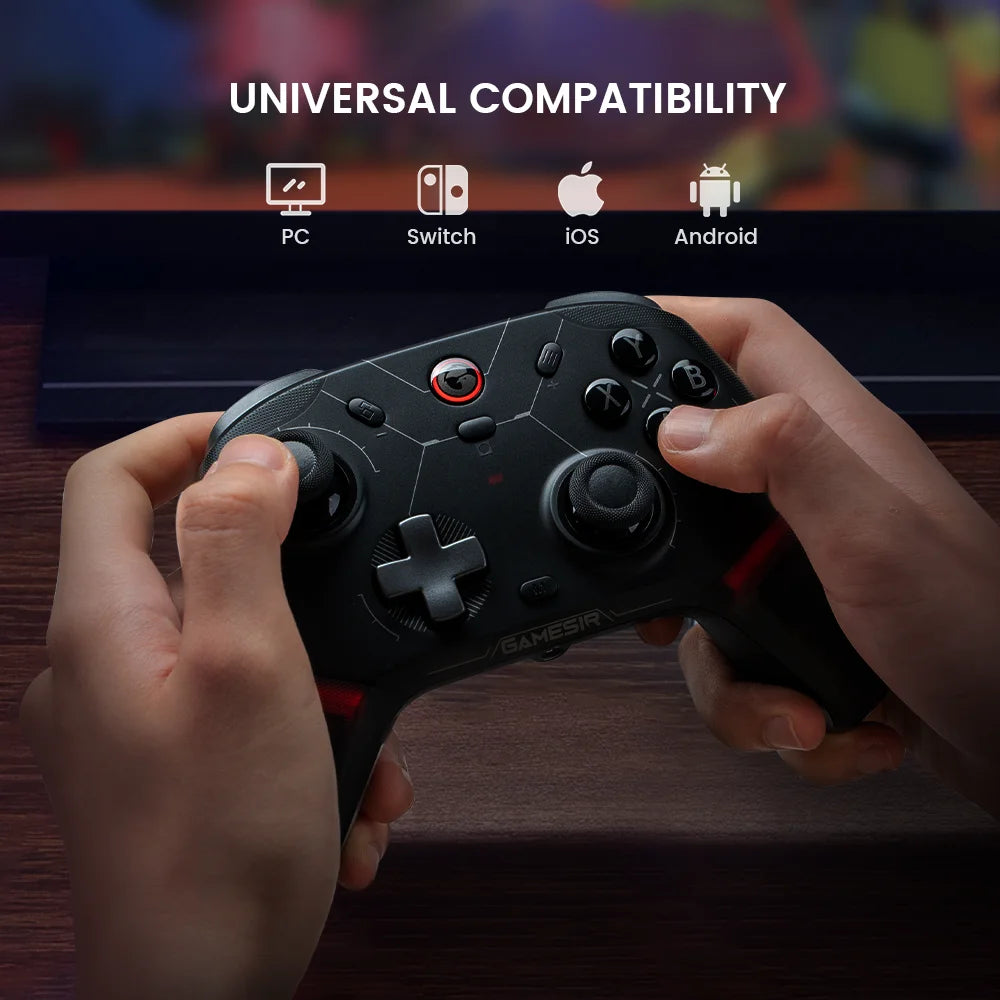 GameSir Cyclone 2 Bezdrátový Pro ovladač Bluetooth hernípad s nabíjecí stanicí Hall Effect joysticky pro Nintendo Switch, iPhone, Android & PC