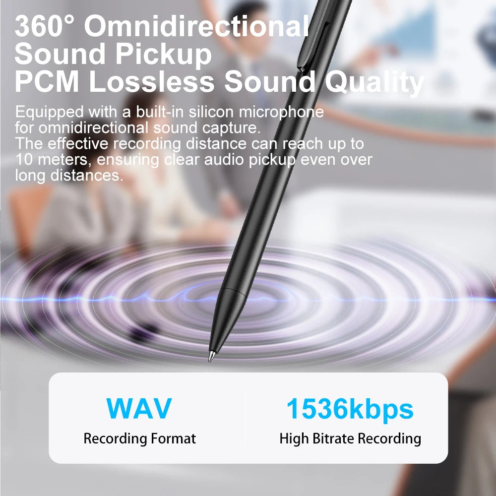 Famue Digital Voice Recorder Professional Activated By Voice MiNi Pen-Style Directly Connects to Phone for File Transfer 64G