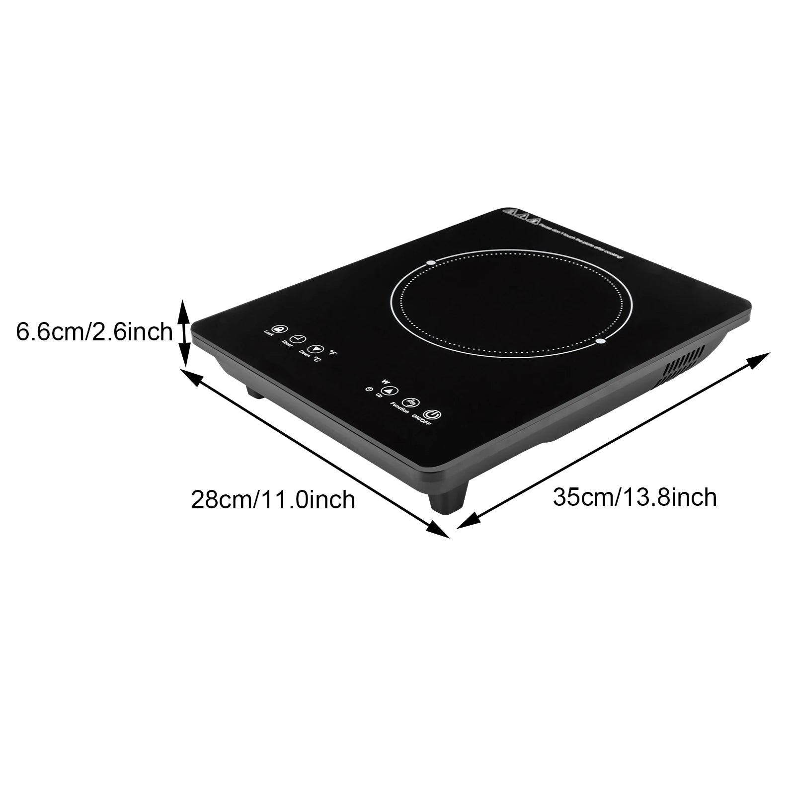 1800W Induction Cooktop Hot Plate Portable Induction Cooktop w/Ultra Low Noise  for Kitchen Countertop Use