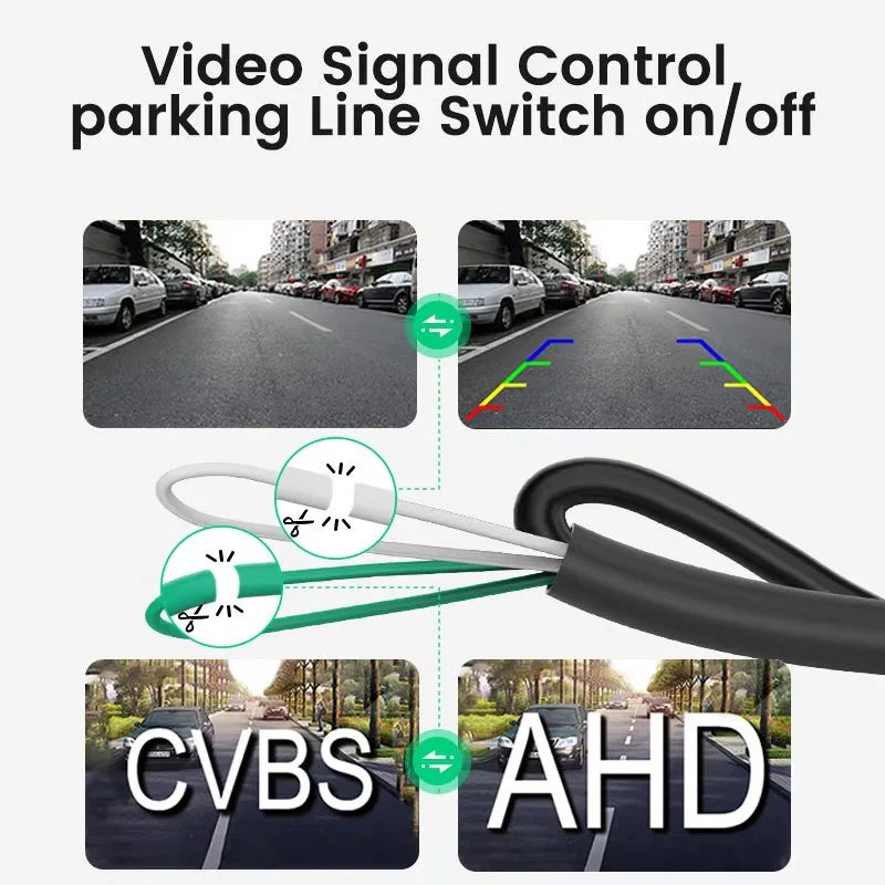 Mini Lens Car Rearview Camera 170 Degree Full Hd Night Vision Reverse Ahd Fisheye Hidden Waterproof Parking Camera Ahd1920X1080P 