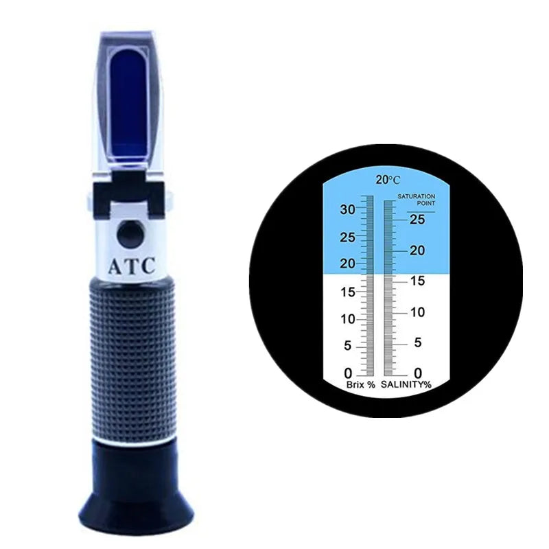 Dual-Scale Brix and Salinity Refractometer