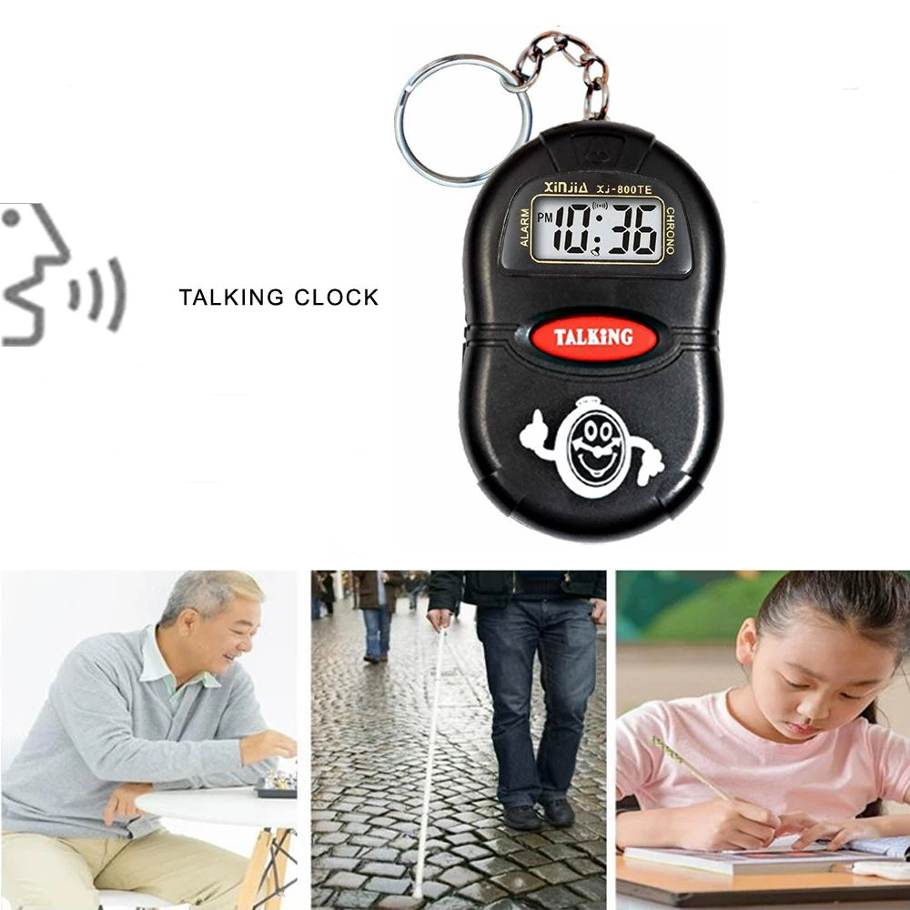 Talking Keyring Alarm Clock - Language Options