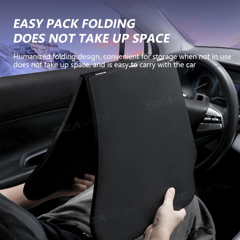 SEAMETAL Car Temporary Tray for Laptop Stable Large Load-Bearing Car Table Board Foldable Large Car Dining Table Drink Holder