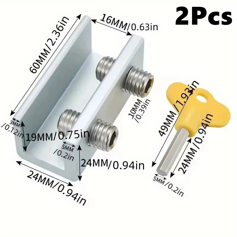 Sliding Window and Door Stopper Lock - Pack Options