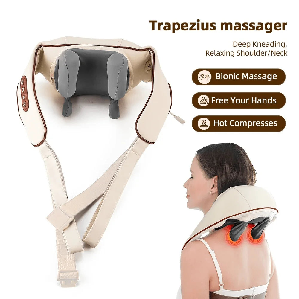 Manual Wooden Massage Roller Hand Push Handheld Body Massage Tool Full-Body Household Trigger Point Massager Face Shoulder Neck 