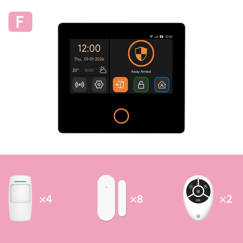 Staniot 4G Smart Home Alarm System WiFi Tuya Wireless Home Security Protection Kit With Door Window Motion Sensor Anti-Theft Alarm System