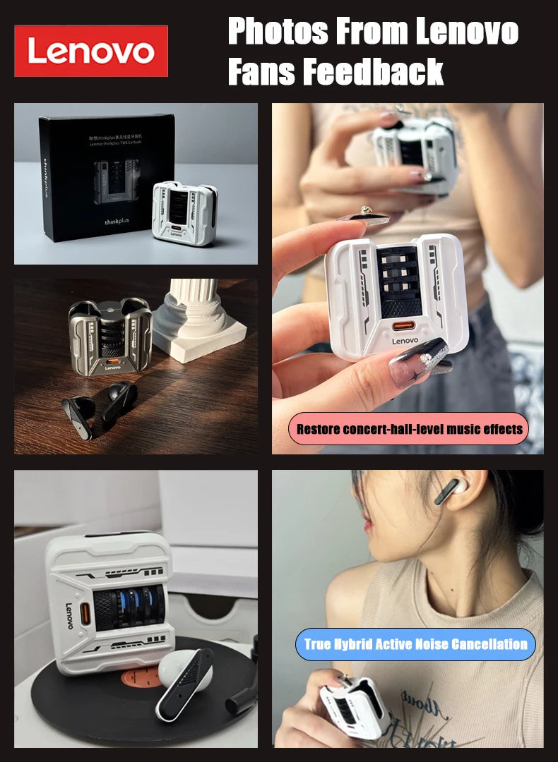 Lenovo LP49 AI Translation Headphones Wireless Bluetooth 5.4 Noise Reduction HD Call Earbuds Office Travel Real Time Translation 