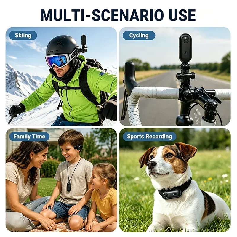 Mini Magnetic Action Camera 4K/1080P WiFi Body Mount POV Holder