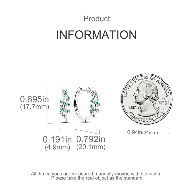 925 Sterling Silver Colored Zirconium Stars Hoop Earrings For Women Jewelry Anniversary WeddingMaking Jewelry Gift 