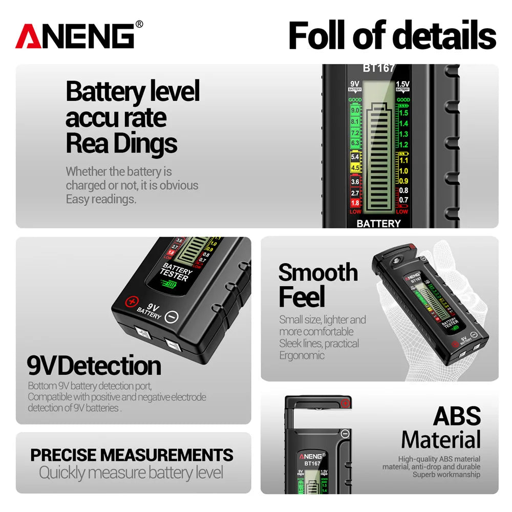 BT167 Household Battery Level Tester