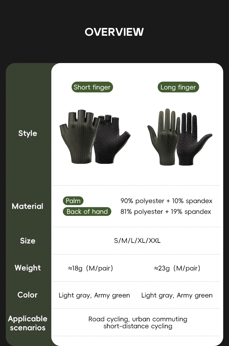 Breathable Cycling Gloves for MTB, Road and Gym