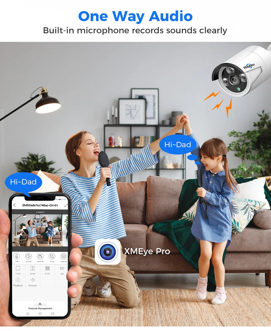 5MP POE IP Camera with Human Detection and Night Vision