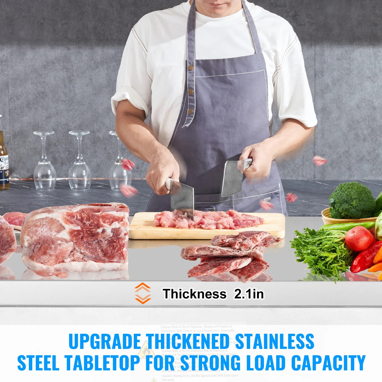 72" Commercial Sandwich Prep Table Fridge 20 Cu.Ft Stainless Steel