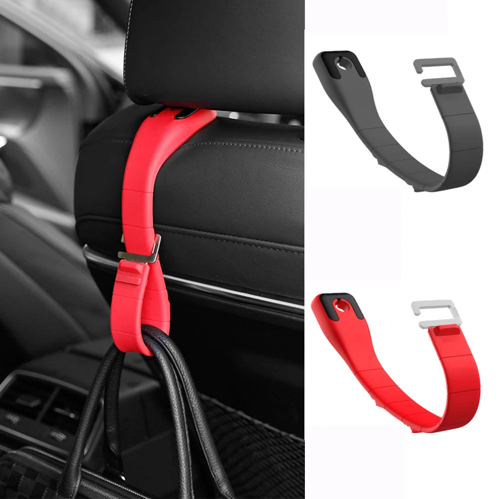 Silicone Car Headrest Hook for Handbags and Bags