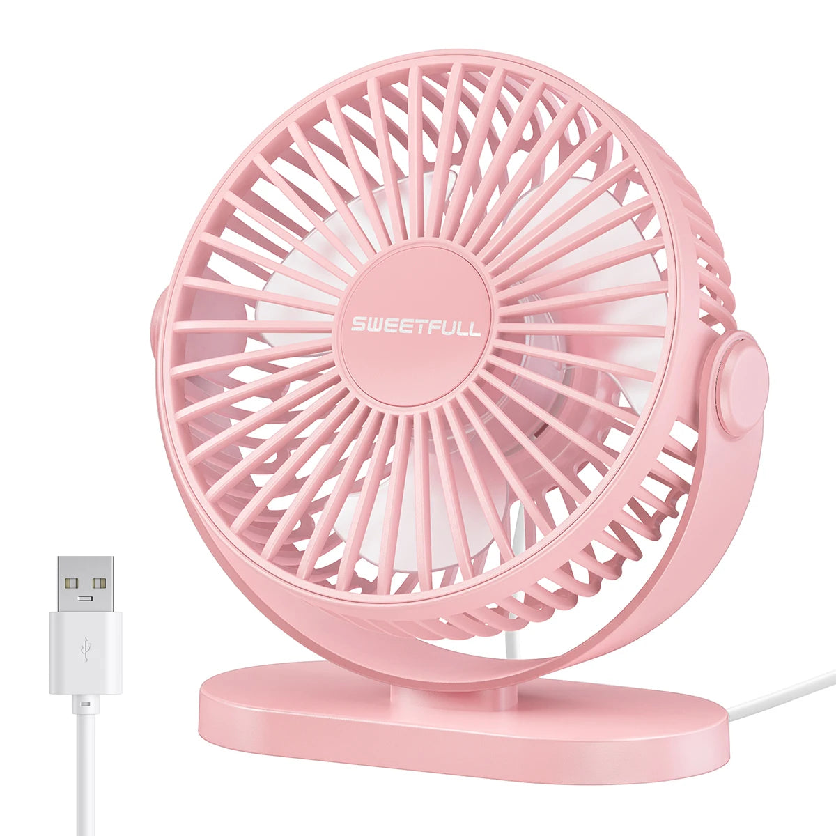 USB Desktop Wall Mounted Mini Fan, 3-Speed Quiet Cooling Fan