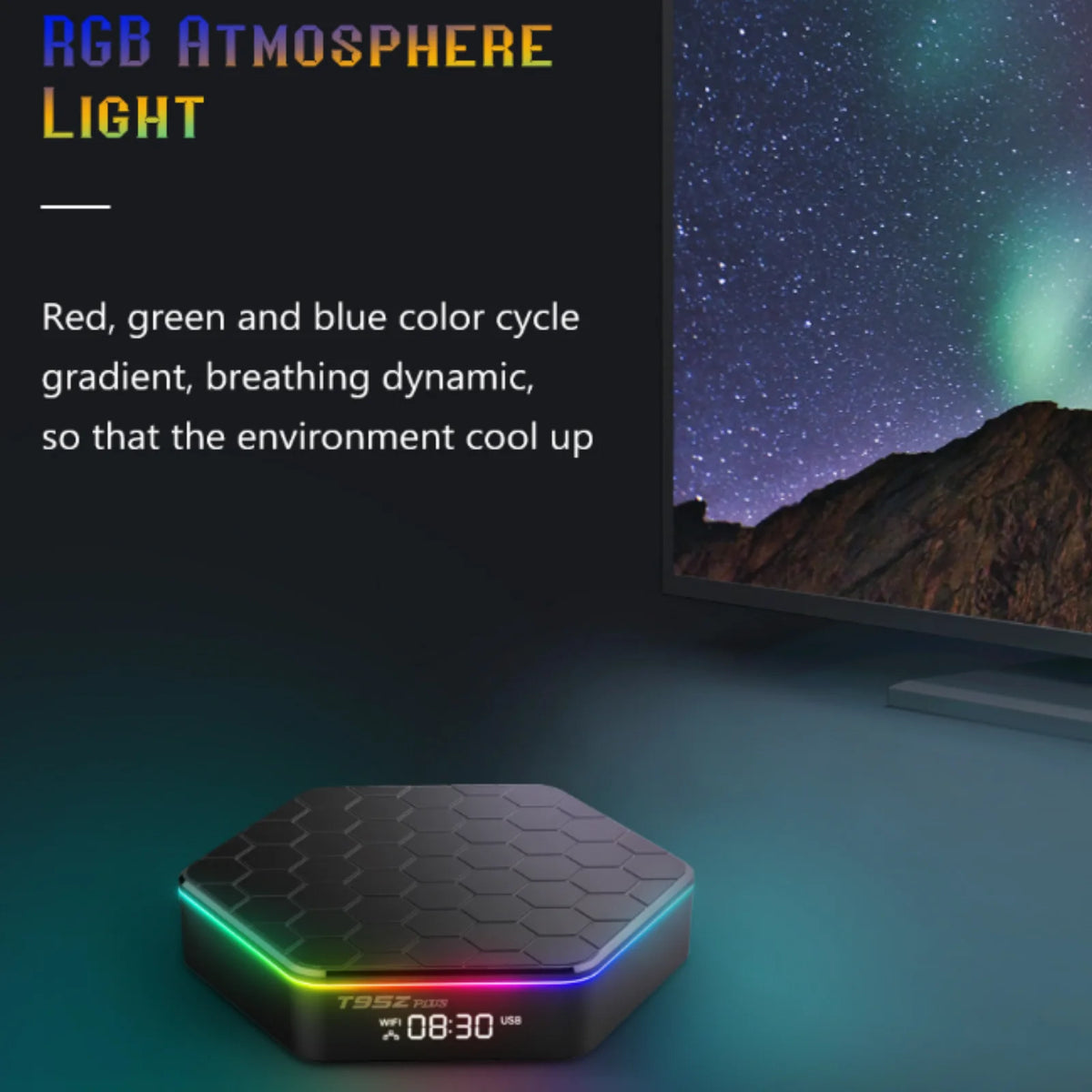 4K Android 12 TV Box WiFi 6 & Dual Band Connectivity Quad-Core Media Player RGB Multi-Screen Smart Home