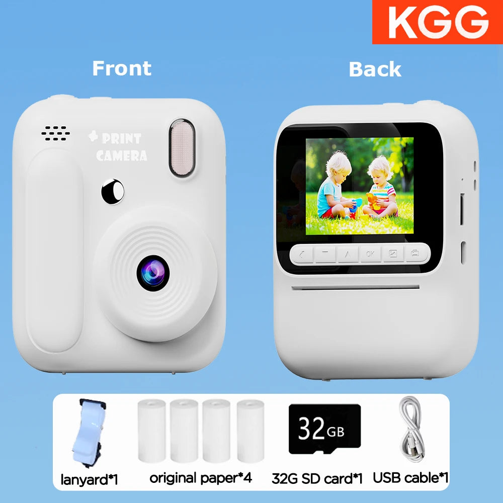 Kids Instant Color Printing Camera 32GB 1080P