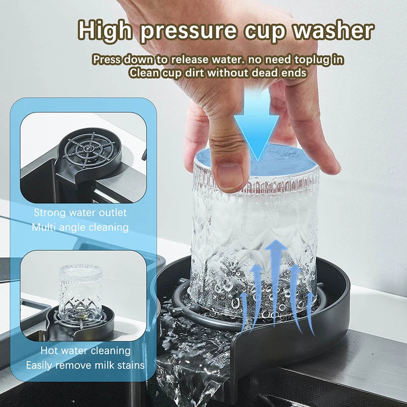Single Slot Kitchen Sink with Faucet 60x45cm 4-Function
