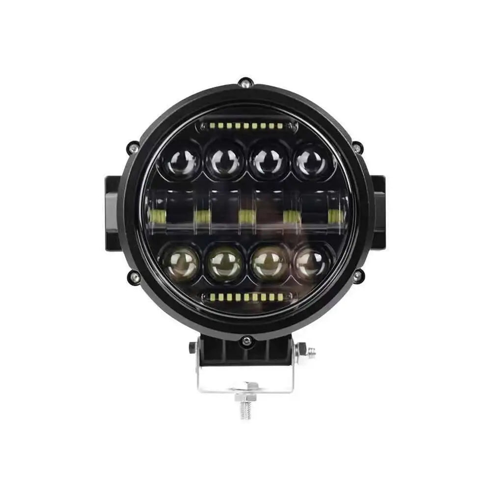 7 Inch 60W Round LED Work Light with DRL, High/Low Beam, IP68