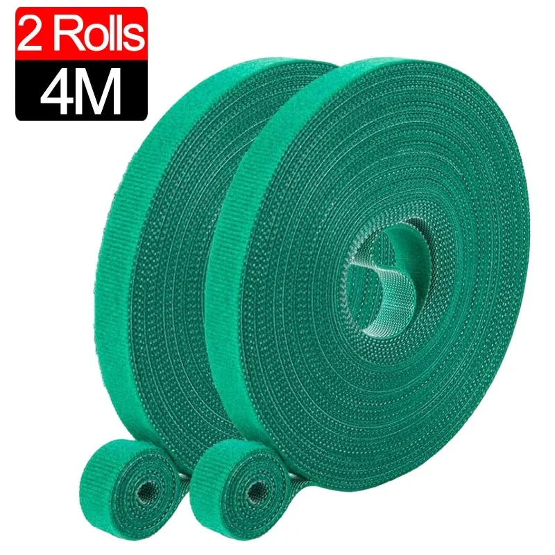 20/2M Nylon Plant Ties Plant Bandage Hook Tie Loop Adjustable Plant Support Reusable Fastener Tape for Home Garden Accessories 